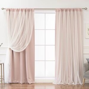 Harborcreek Solid Color Blackout Thermal Rod Pocket Curtain Panels (Set of 2)